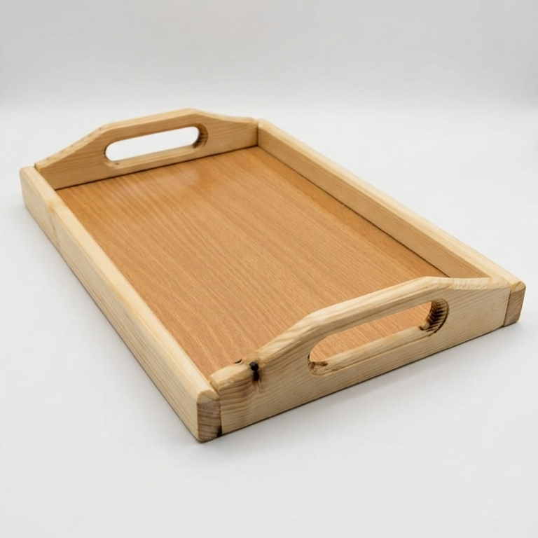 Wooden Serving Tray with Handles | Kitchen & Decor