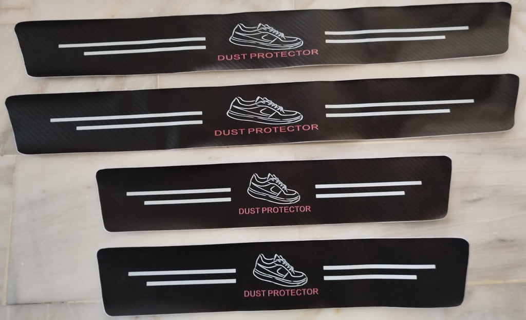 Carbon Fiber Car Door Sill Stickers 4pcs | Anti-Scratch | Premium Look