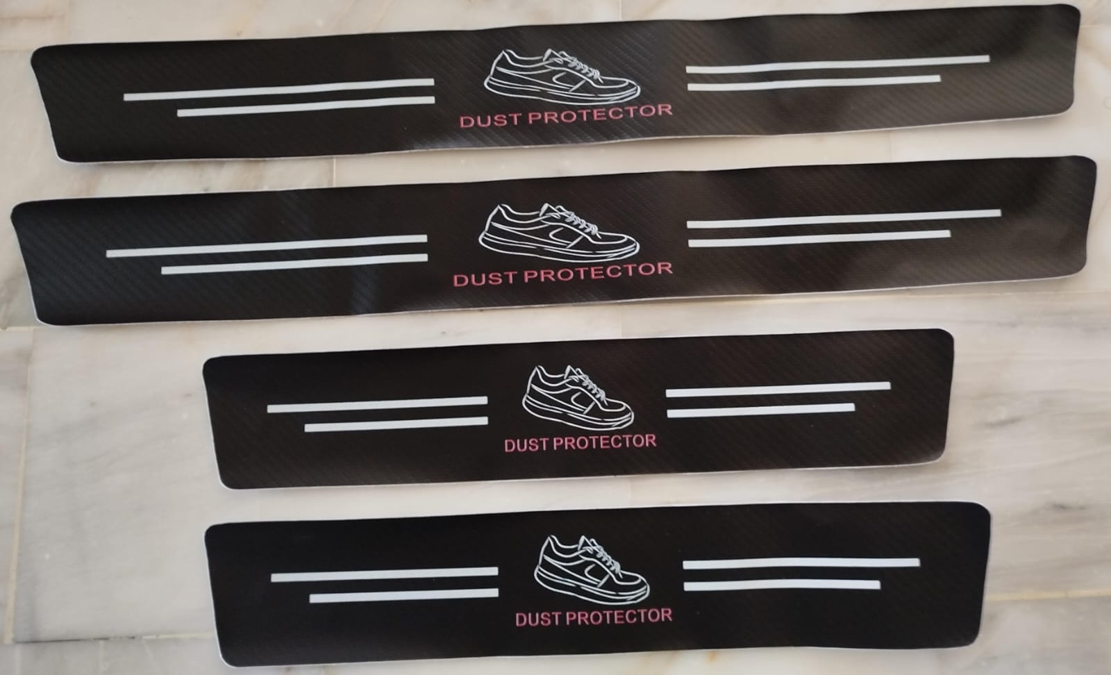 Carbon Fiber Car Door Sill Stickers 4pcs | Anti-Scratch | Premium Look