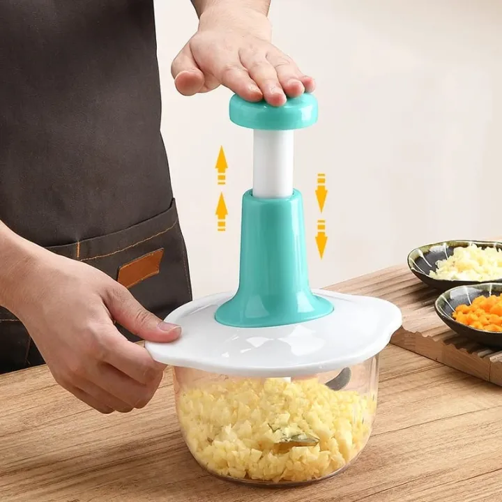 Hand Press Manual Push Chopper For Kitchen Use
