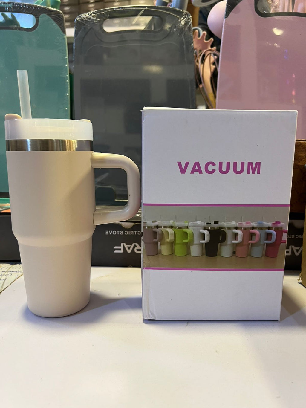Insulated Tumbler with Handle – Stainless Steel Travel Mug