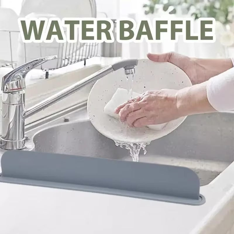 14 Inch Silicone Sink Splash Guard - Kitchen Water Barrier