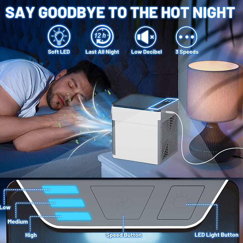 Water & Ice Air Cooler - USB Portable AC for Room