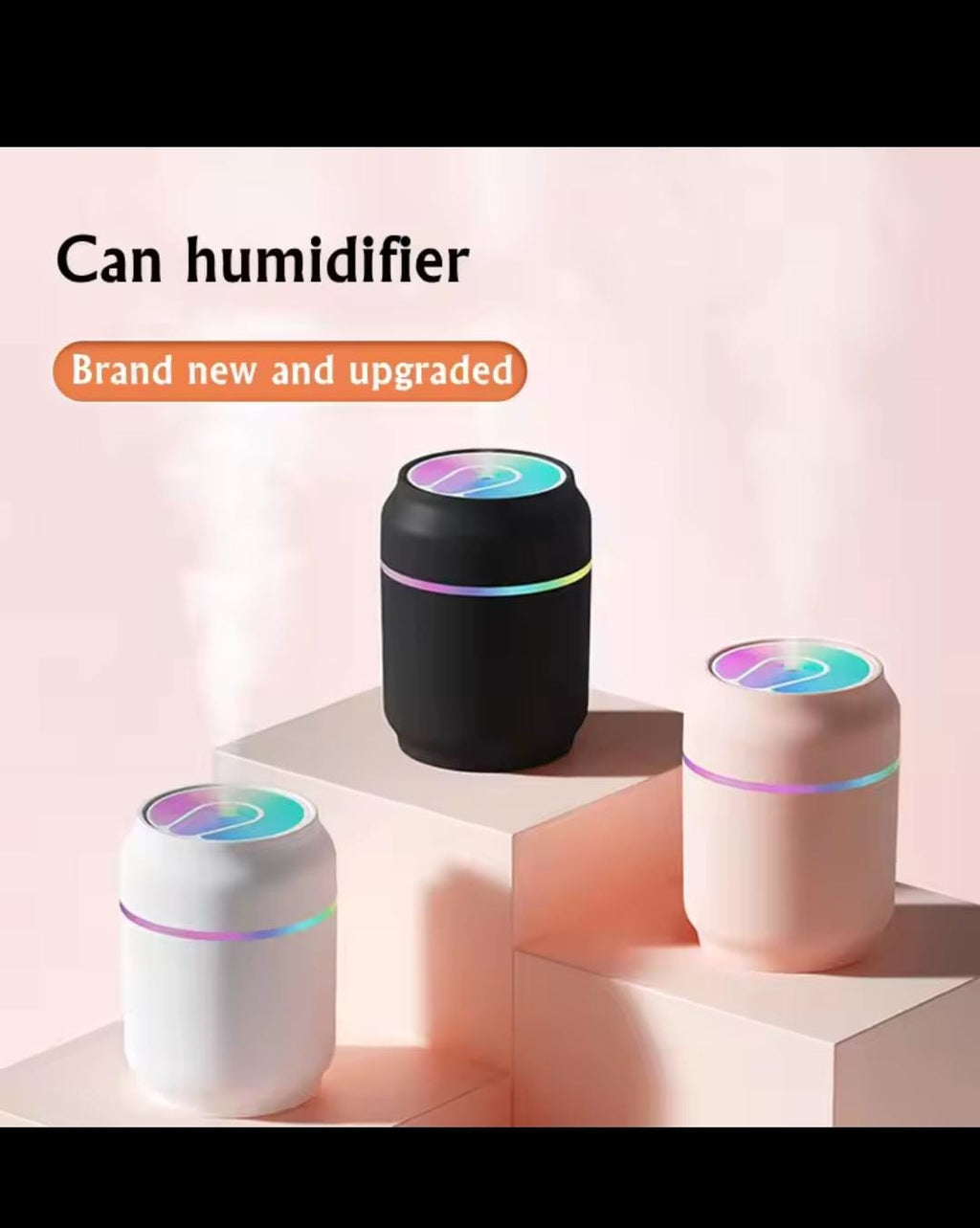 Portable USB Air Humidifier with LED Light | Cool Mist Mini Diffuser