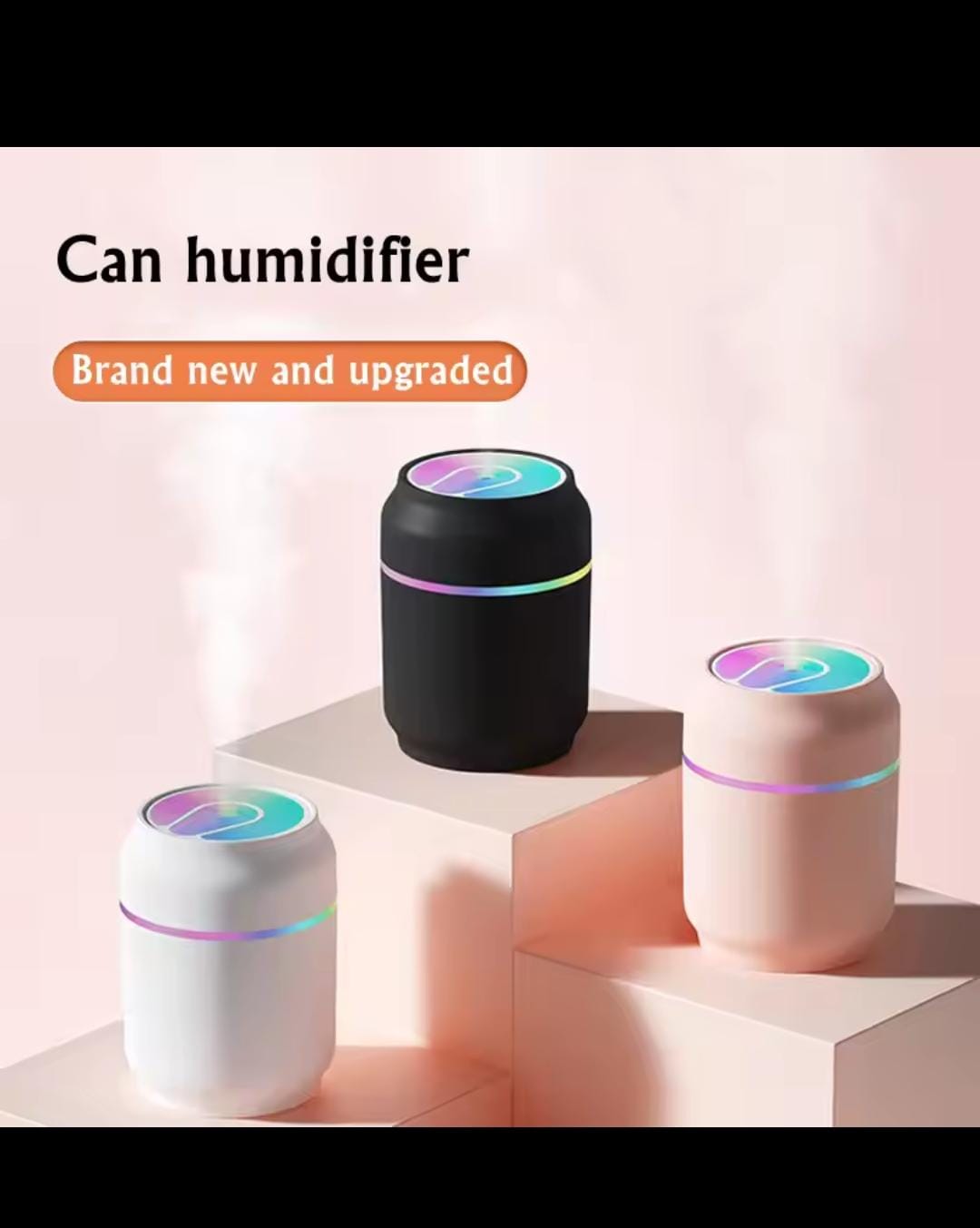 Portable USB Air Humidifier with LED Light | Cool Mist Mini Diffuser