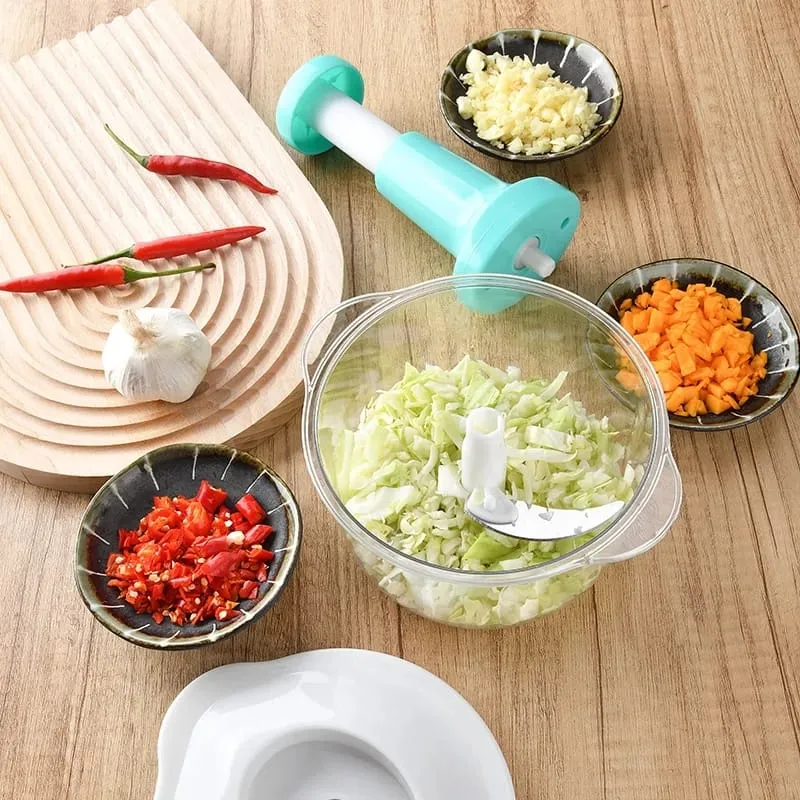 Hand Press Manual Push Chopper For Kitchen Use
