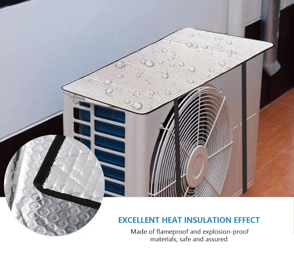 Premium AC Cover for Outdoor Unit | UV Resistant, Silver Thermal Sheet
