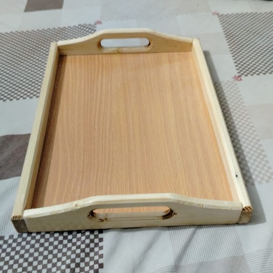 Wooden Serving Tray with Handles | Kitchen & Decor