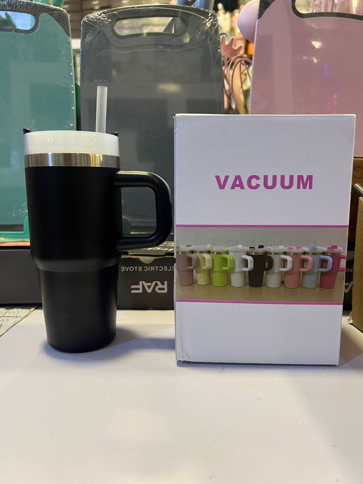 Insulated Tumbler with Handle – Stainless Steel Travel Mug