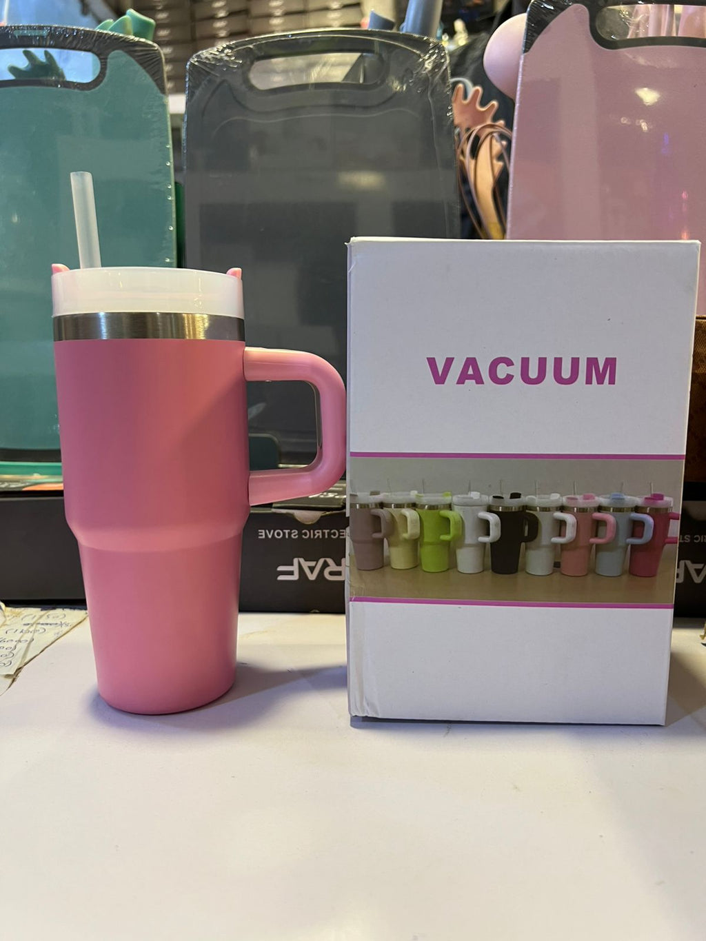 Insulated Tumbler with Handle – Stainless Steel Travel Mug
